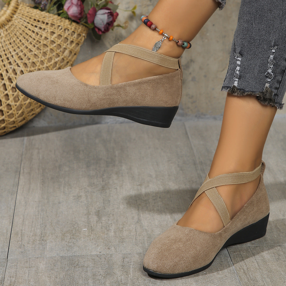 Pointed Toe Wedge Sports Casual Shoes For Women - Chilazexpress Ltd