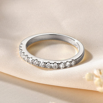 14k Gold-Plated Moissanite Stackable Ring