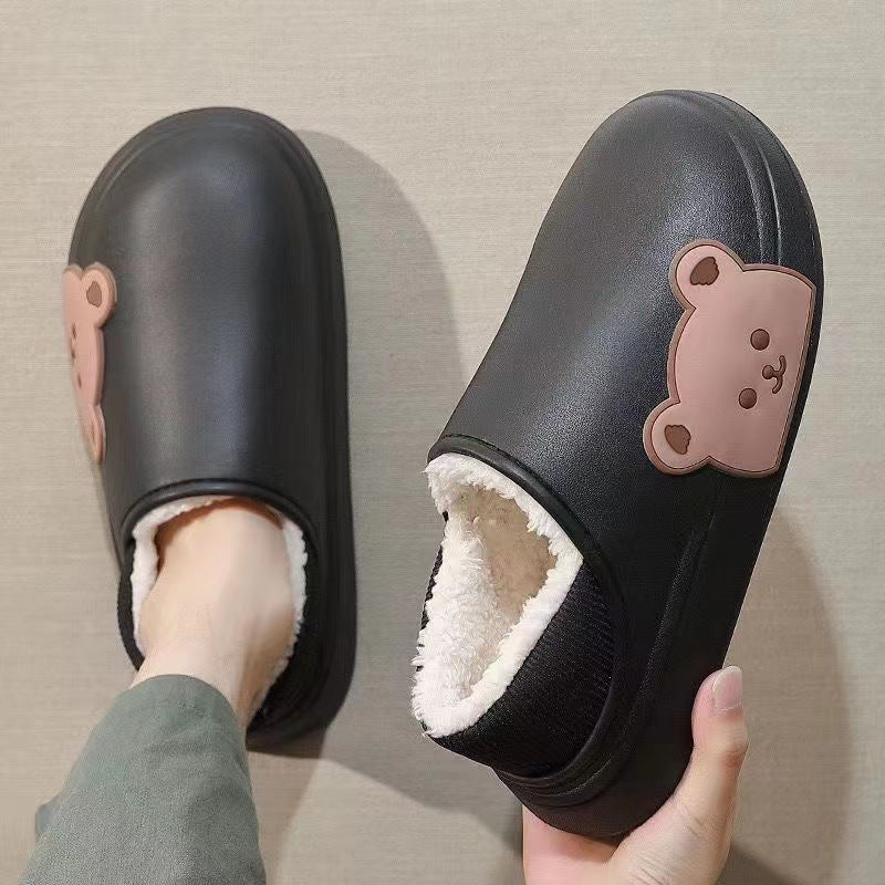 Bear Fluffy Slippers Winter House Shoes For Women - Chilazexpress Ltd