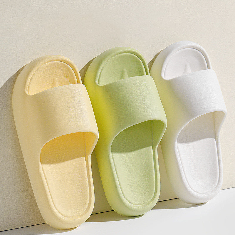 Solid Thick-soled Home Slippers Summer Non-slip Floor Bathroom Slipper For Women Men's House Shoes - Chilazexpress Ltd