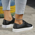Cutout Flat Shoes Lace-up Hollow Out Walking Shoes For Women Loafers - Chilazexpress Ltd