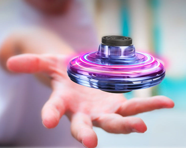 Mini Fingertip Gyro Interactive Decompression Toy Drone LED UFO Type Flying Helicopter Spinner Toy Kids - Chilazexpress Ltd