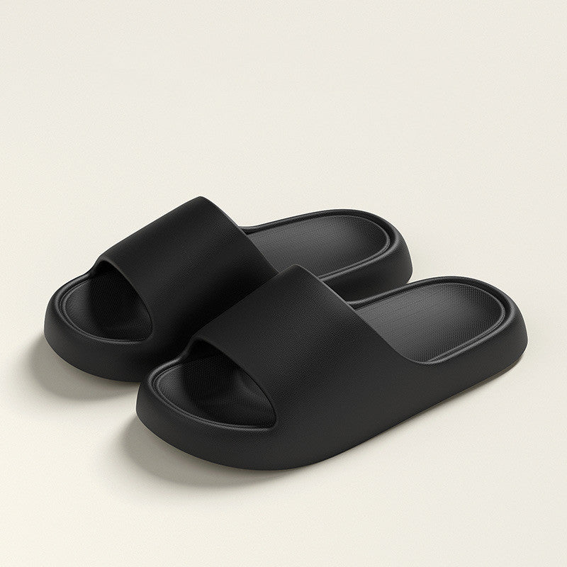 Solid Thick-soled Home Slippers Summer Non-slip Floor Bathroom Slipper For Women Men's House Shoes - Chilazexpress Ltd