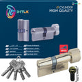 1 Piece Of European Standard Size, 70mm Length Knob Lock Cylinder, Lock Cylinder With 5 Keys, Suitable For Anti-Theft Doors, Office Doors, Stainless Steel Doors, Indoor Doors - Chilazexpress Ltd