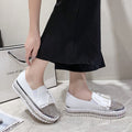 Shallow Leather Rhinestone Platform Shoes For Women - Chilazexpress Ltd