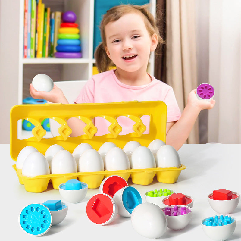 Baby Learning Educational Toy Smart Egg Toy Games Shape Matching Sorters Toys Montessori Eggs Toys For Kids Children - Chilazexpress Ltd