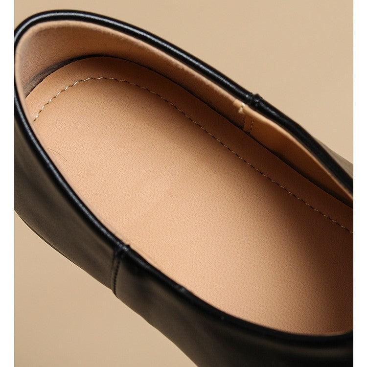 Vegetable Tanned Sheepskin Split Toe Shoes For Women - Chilazexpress Ltd