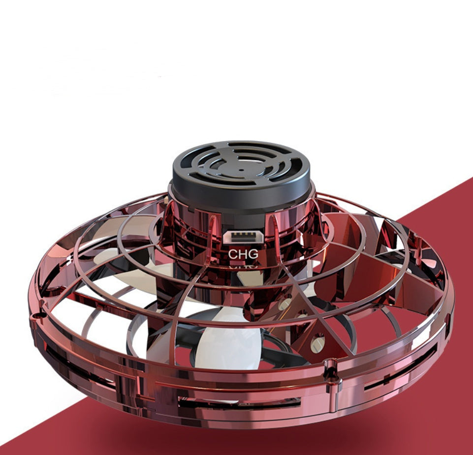 Mini Fingertip Gyro Interactive Decompression Toy Drone LED UFO Type Flying Helicopter Spinner Toy Kids - Chilazexpress Ltd