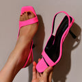 Fashion Square Toe High Heel Sandals For Women Summer Fish Mouth Pumps Shoes With Back-strap - Chilazexpress Ltd