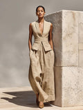 V-neck Sleeveless Tank Top And Casual Long Pants Set For Women - Chilazexpress Ltd