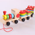 Wooden Train Three-section Tractor Toy Children's Intelligence Puzzle Toys Educational Toys - Chilazexpress Ltd