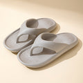 Solid Color Striped Texture Flip-Flops Slippers For Women Men Non-slip Wear-resistant House Shoes Summer Outdoor Beach Shoes Couple - Chilazexpress Ltd