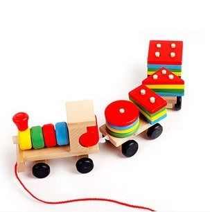 Wooden Train Three-section Tractor Toy Children's Intelligence Puzzle Toys Educational Toys - Chilazexpress Ltd