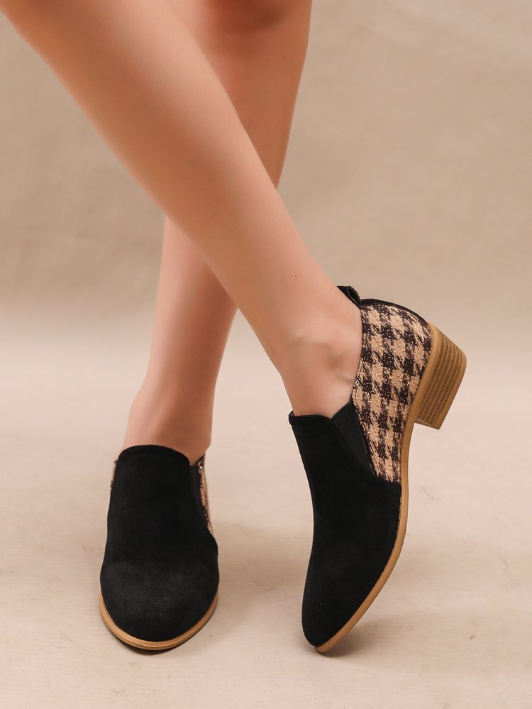 Retro Color-Block Slip-On Shoes For Women - Chilazexpress Ltd