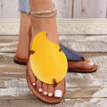 Casual Color-matching Clip-toe Sandals Summer Outdoor Personalized Flat Slippers For Women Flip Flops Shoes - Chilazexpress Ltd