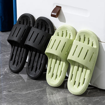 Summer Home Slippers With Hollow Sole Design Non-slip Floor Bathroom Slipper For Women Men's House Shoes - Chilazexpress Ltd