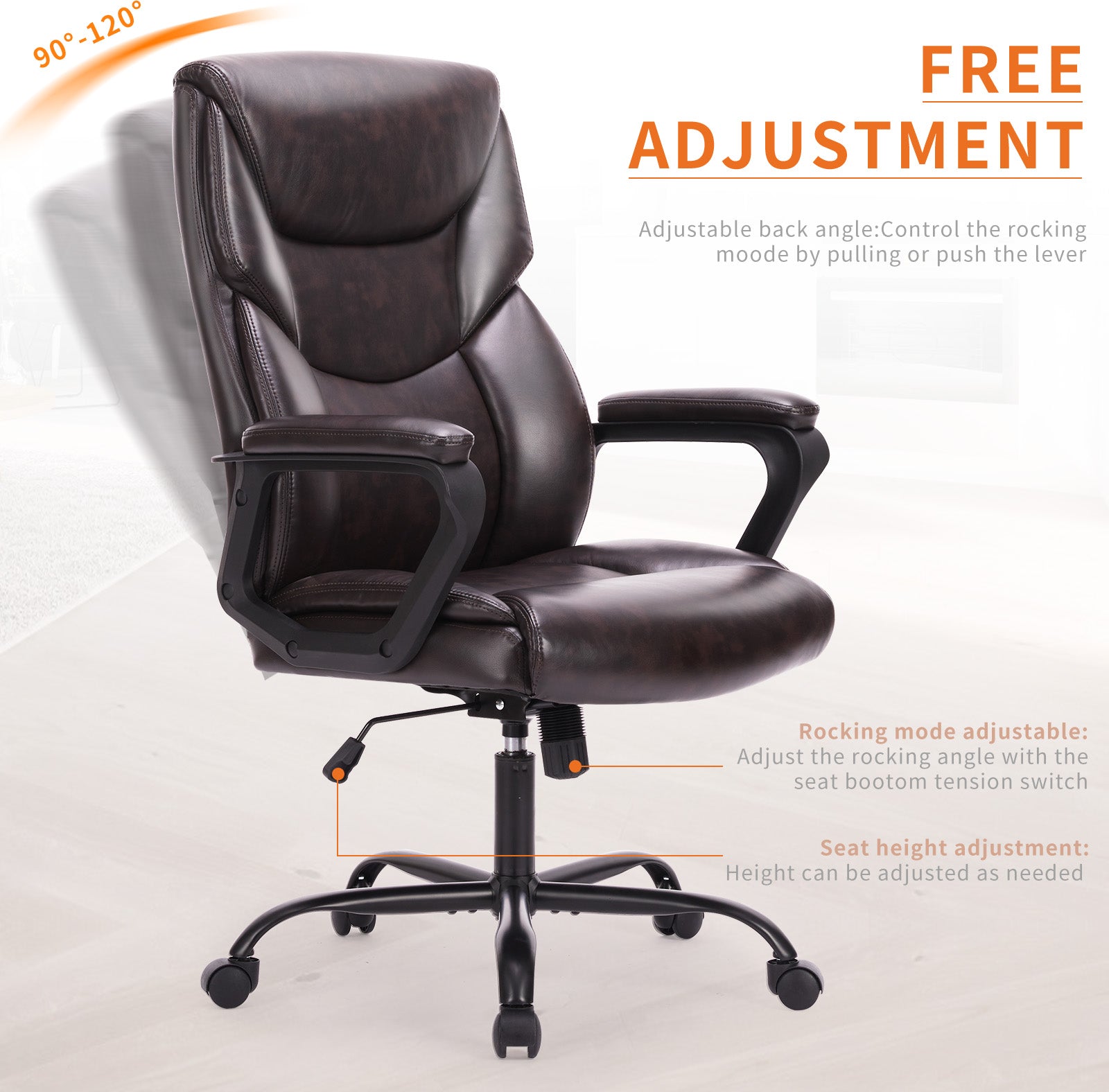 PU Leather Office Chair - Chilazexpress Ltd