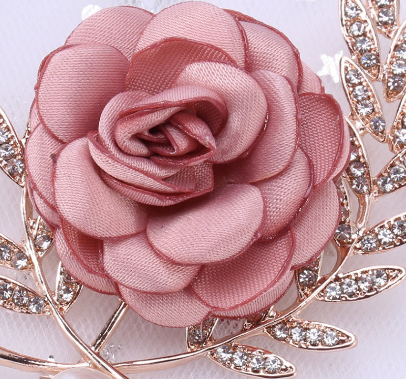 Fabric Flower Lady Temperamental Pin Sweater Coat Cardigan Women's Corsage Clothing Accessories - Chilazexpress Ltd