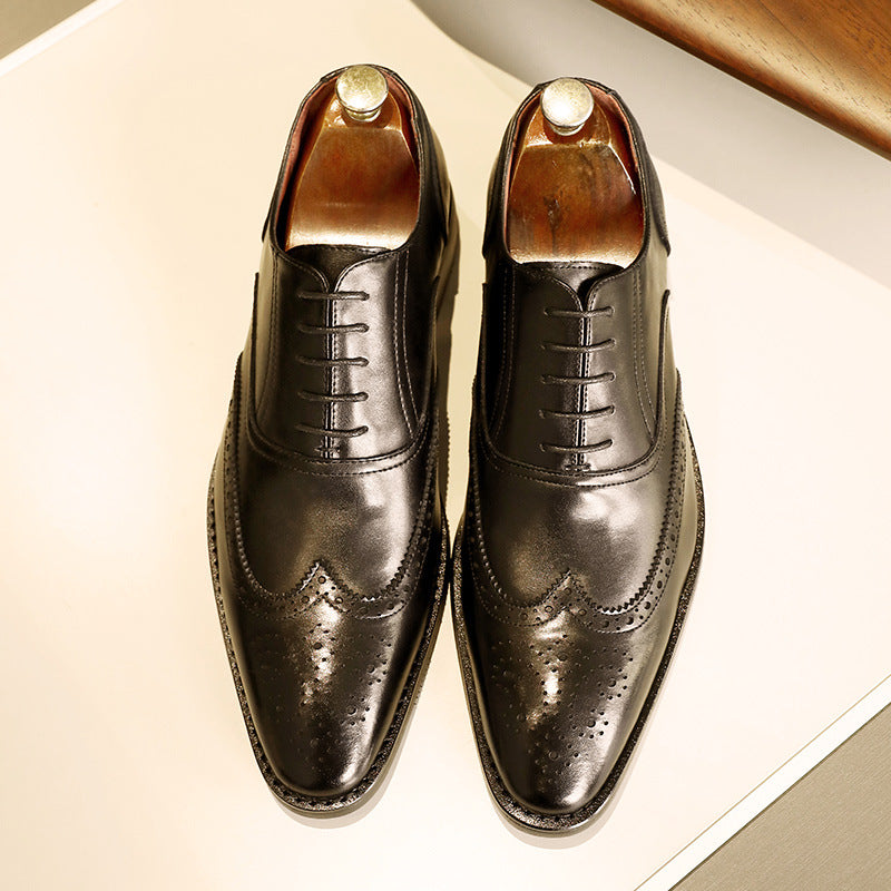 Men's Leather Shoes Shoes Rubber Sole Leather Shoes Oxford Shoes - Chilazexpress Ltd