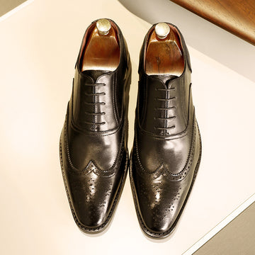 Men's Leather Shoes Shoes Rubber Sole Leather Shoes Oxford Shoes - Chilazexpress Ltd