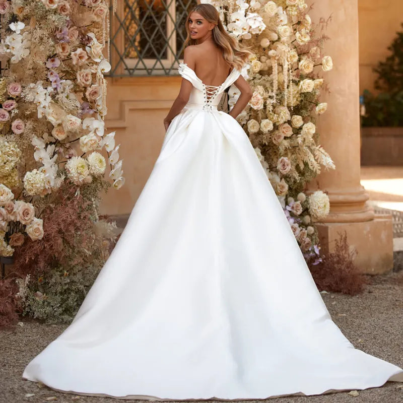 Women's Fashionable Removable Trailing Wedding Prom Dress