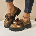 Bow-tie Loafer Shoes For Women Vintage Style - Chilazexpress Ltd