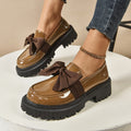 Bow-tie Loafer Shoes For Women Vintage Style - Chilazexpress Ltd