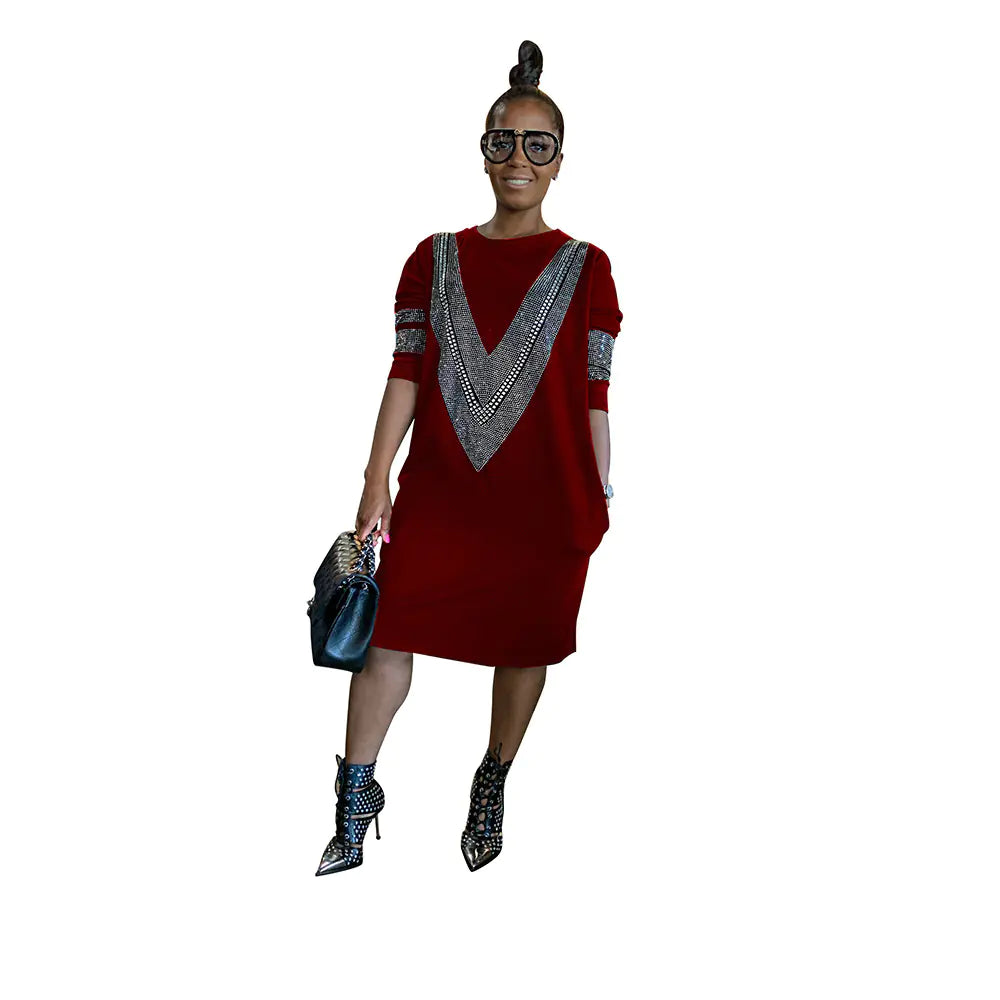 YZ1224 Women's Casual Loose Dress for Fall/Winter - Chilazexpress Ltd