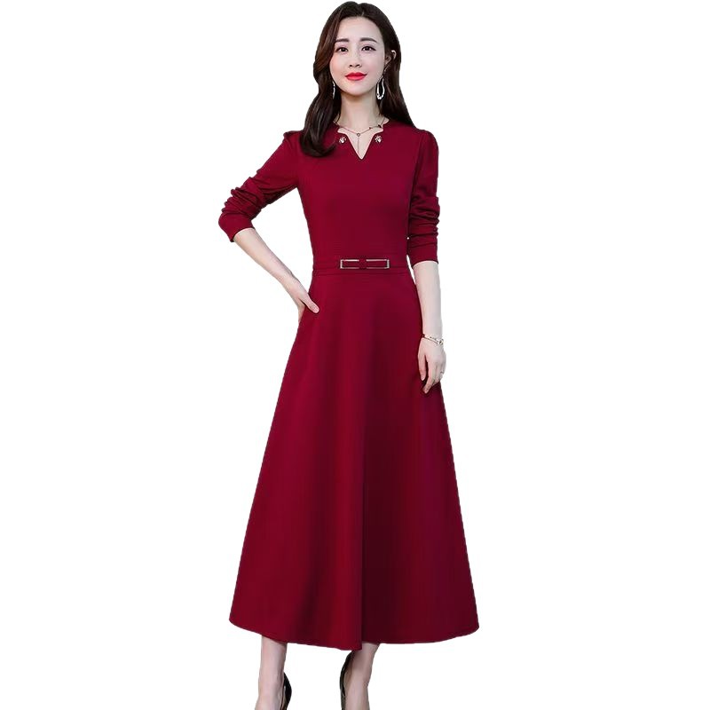 New Spring Dress Womens SpringAutumn Long-Sleeve Elegant Feminine Style