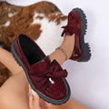 Bow-tie Loafer Shoes For Women Vintage Style - Chilazexpress Ltd