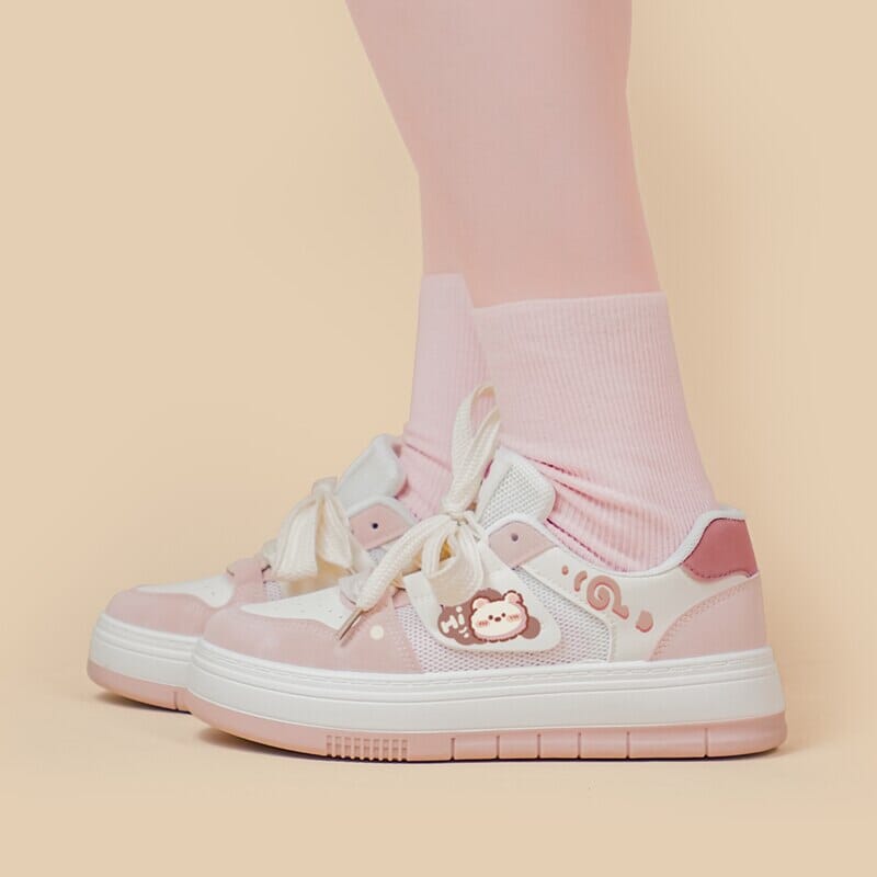 Pink Mesh Panel Shoes For Women - Chilazexpress Ltd