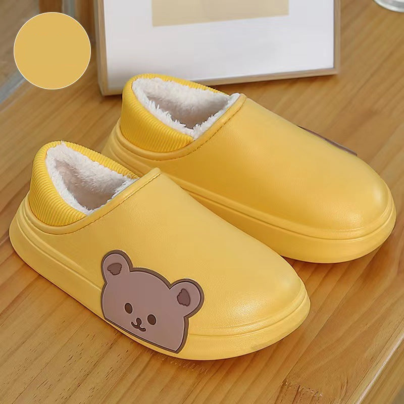 Bear Fluffy Slippers Winter House Shoes For Women - Chilazexpress Ltd