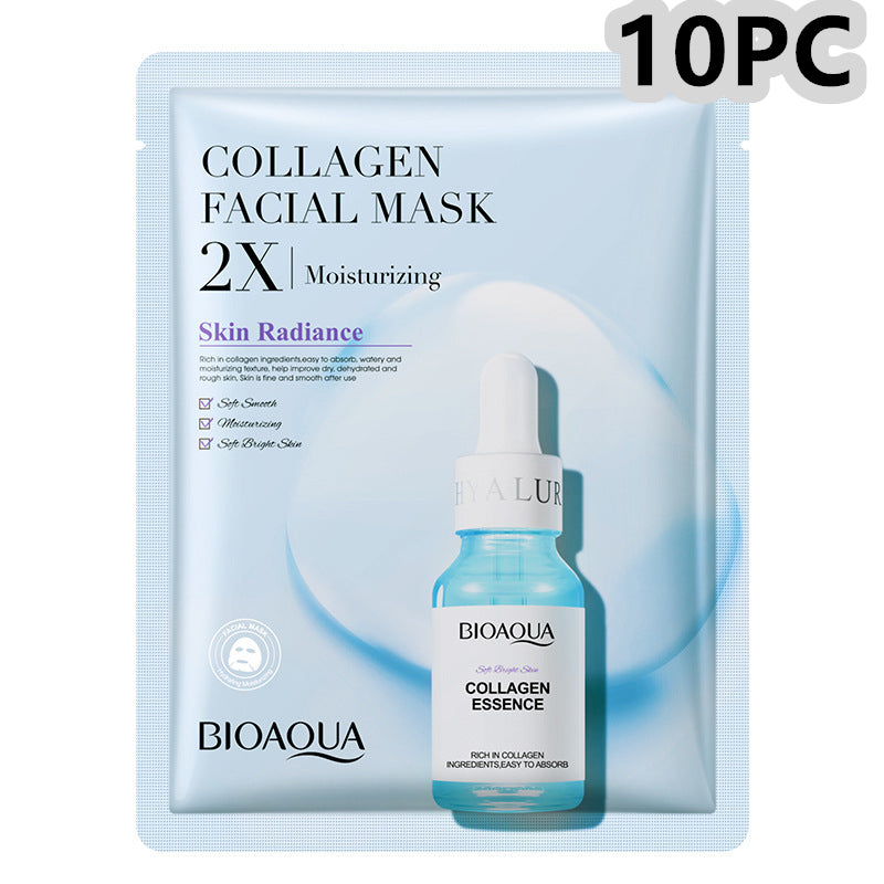 Collagen Face Mask Moisturizing Firming Face Sheet Mask Hyaluronic Acid Facial Masks Beauty Skin Care Gel Skin Care - Chilazexpress Ltd