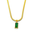 Blade Chain Advanced Sense Of Light Luxury Emerald Zircon Pendant - Chilazexpress Ltd