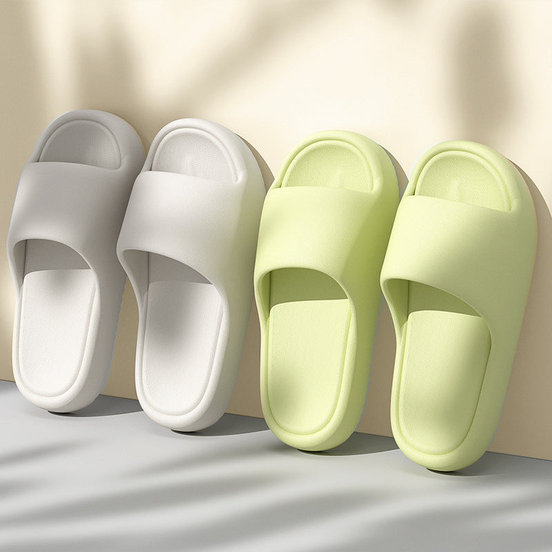 Solid Thick-soled Home Slippers Summer Non-slip Floor Bathroom Slipper For Women Men's House Shoes - Chilazexpress Ltd