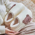 Bear Fluffy Slippers Winter House Shoes For Women - Chilazexpress Ltd