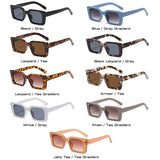 Small Rectangle Unisex Retro Leopard Shades Sunglasses