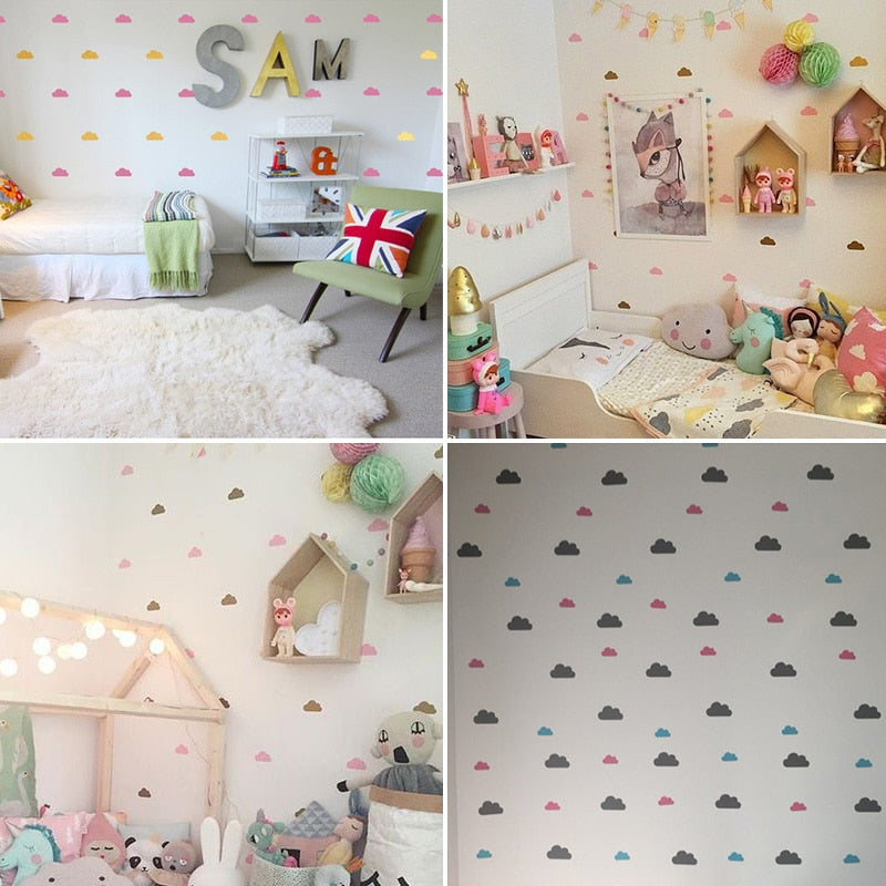 Little Cloud Kids Bedroom Wall Sticker For Kids Room Home Decoration