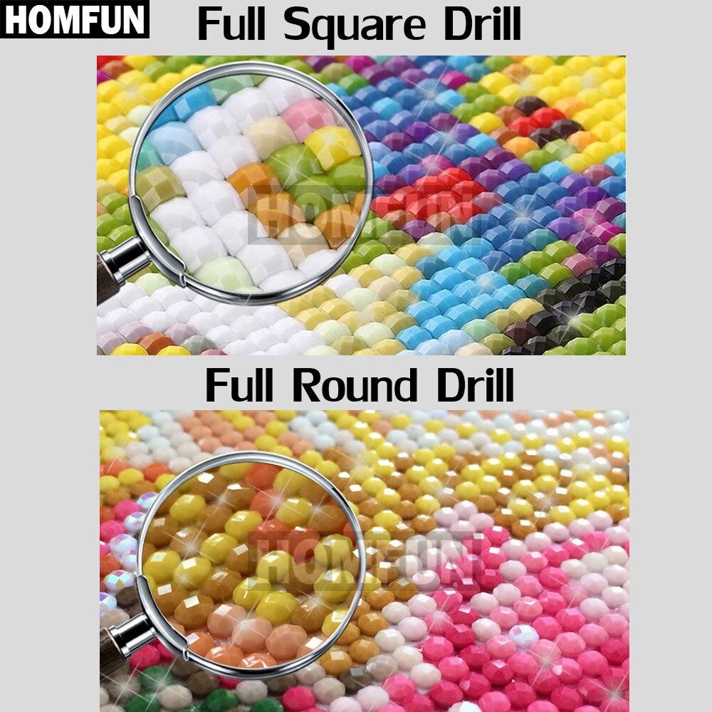 HOMFUN Full Square/Round Drill 5D DIY Diamond Painting Home Decoration sticker