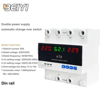 Iraq Market New Design Double Power Ats 30a 63a Adjustable Automatic Change Over Switch 110 220v - Chilazexpress Ltd