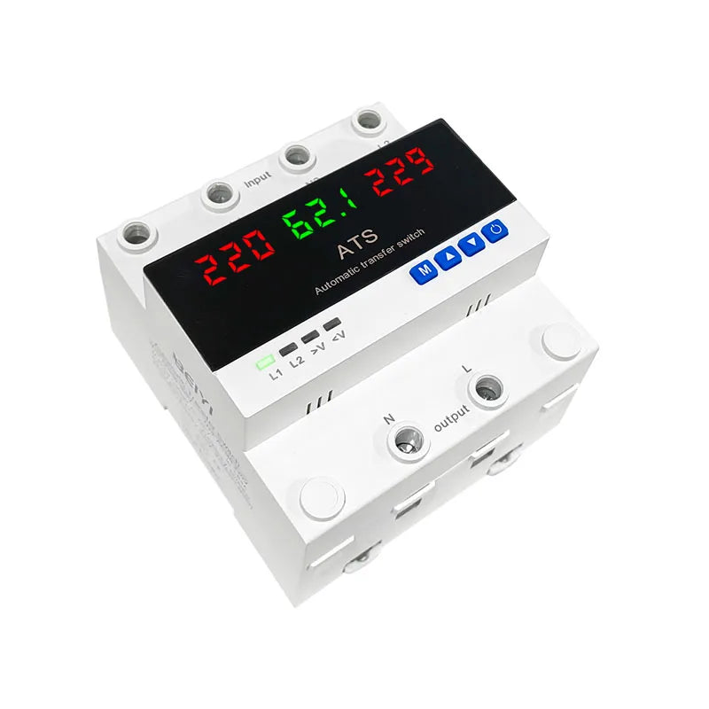 Iraq Market New Design Double Power Ats 30a 63a Adjustable Automatic Change Over Switch 110 220v - Chilazexpress Ltd