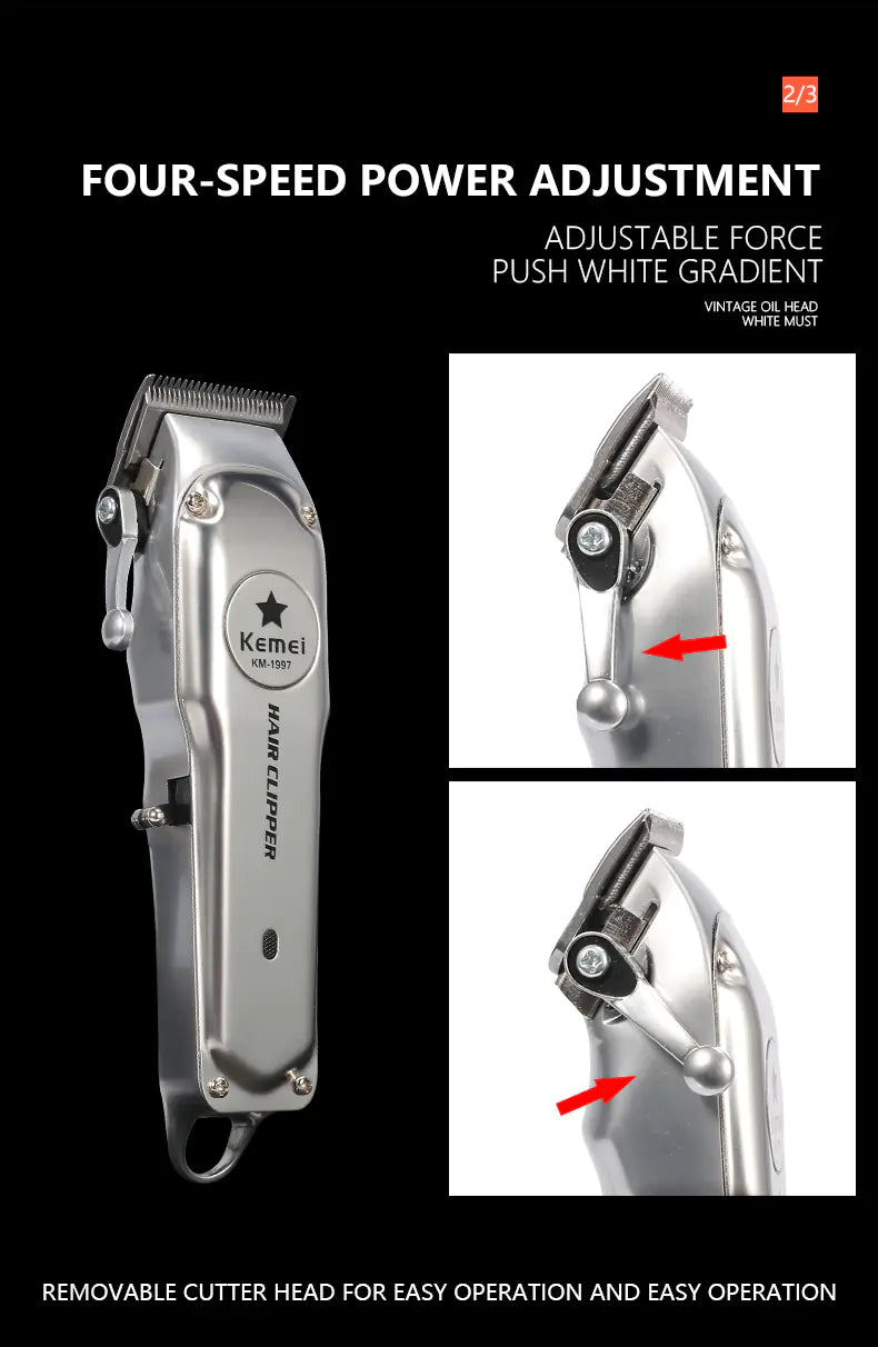 Kemei Rechargeable Electric Hair Clipper for Men - Chilazexpress Ltd