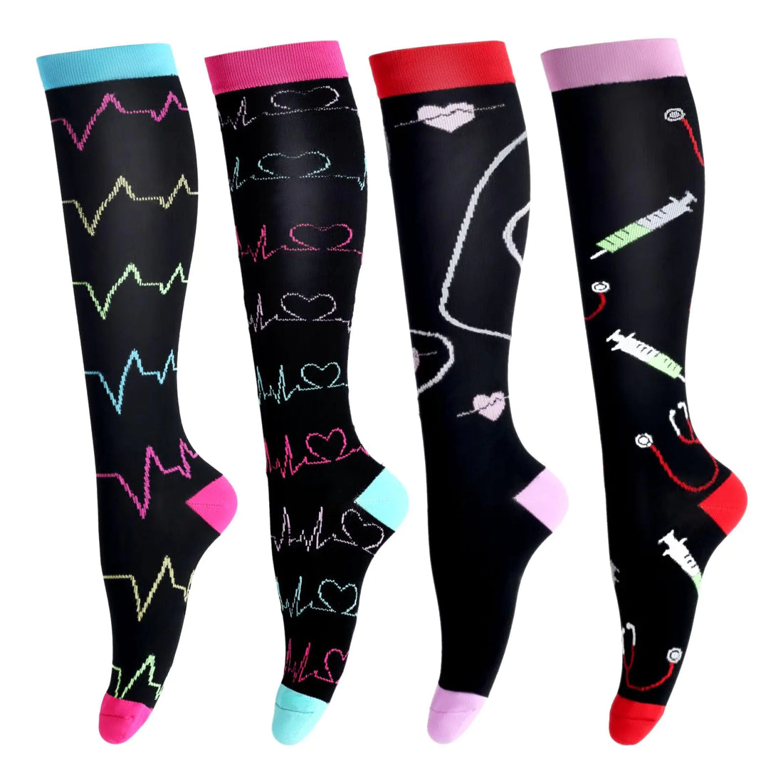 LEOSTEP Compression Socks for Women & Men Circulation Long Stockings Support for Nurses Pregnant Hiking Riding Running - Chilazexpress Ltd
