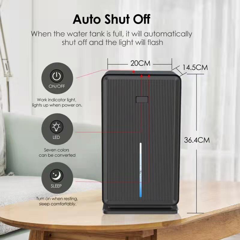 3L Large Capacity Dehumidifier and Air Purifier 2 In 1 Professional Moisture Absorbers Air Dryer for Home Home Appliance