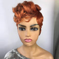 Fluffy Orange Short Curly Hair Chemical Fiber Headgear - Chilazexpress Ltd