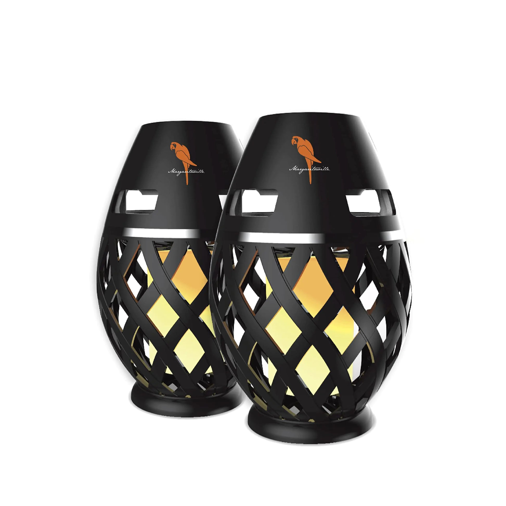 Margaritaville Tiki Torch - Waterproof Bluetooth Speaker Portable Party Speaker with Flickering LED Lights Perfect for Travel Parties Yards and Pools (2 Pack) - Chilazexpress Ltd