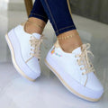 Flowers Embroidery Sneakers For Women Platform Shoes - Chilazexpress Ltd