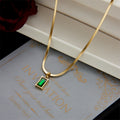 Blade Chain Advanced Sense Of Light Luxury Emerald Zircon Pendant - Chilazexpress Ltd