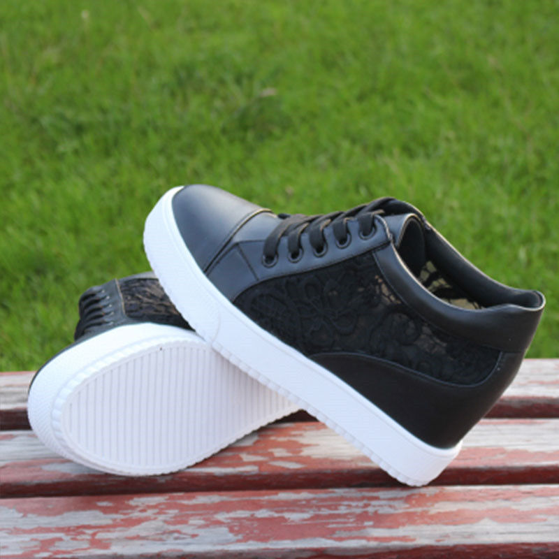 New Versatile Breathable White Shoes For Women Inner Height Increasing Casual Shoes - Chilazexpress Ltd