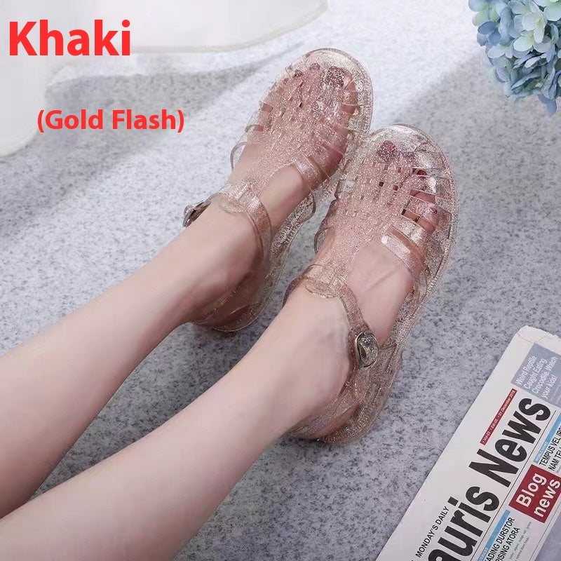 Crystal Gel Shoes Hollow Sandals For Women - Chilazexpress Ltd